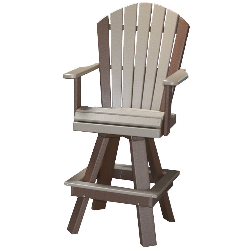 60" Round Counter Table with 6 Swivel Counter Chairs