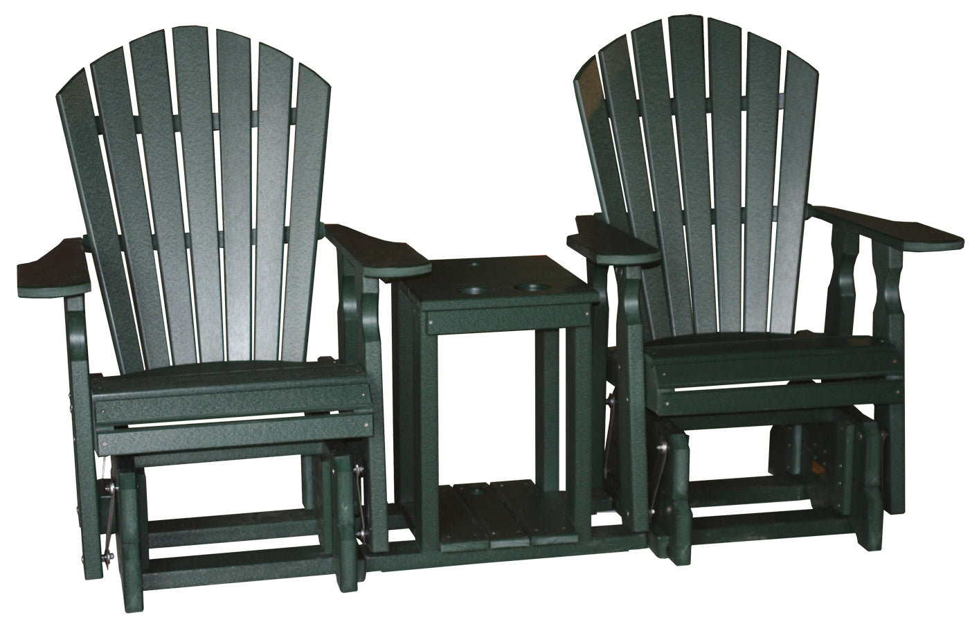 Creekside Classic Settee Glider in Black and Coastal Gray