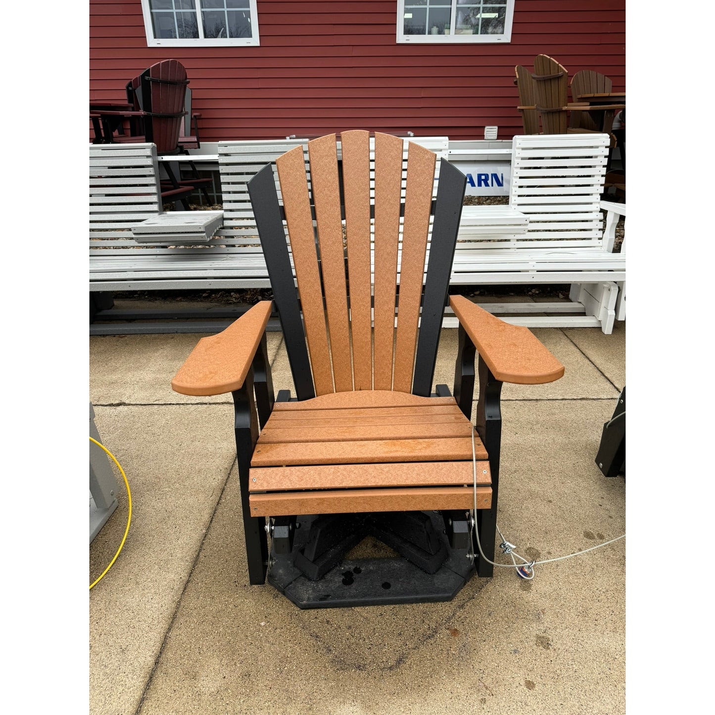 Classic Swivel Glider C100 in Black and Cedar