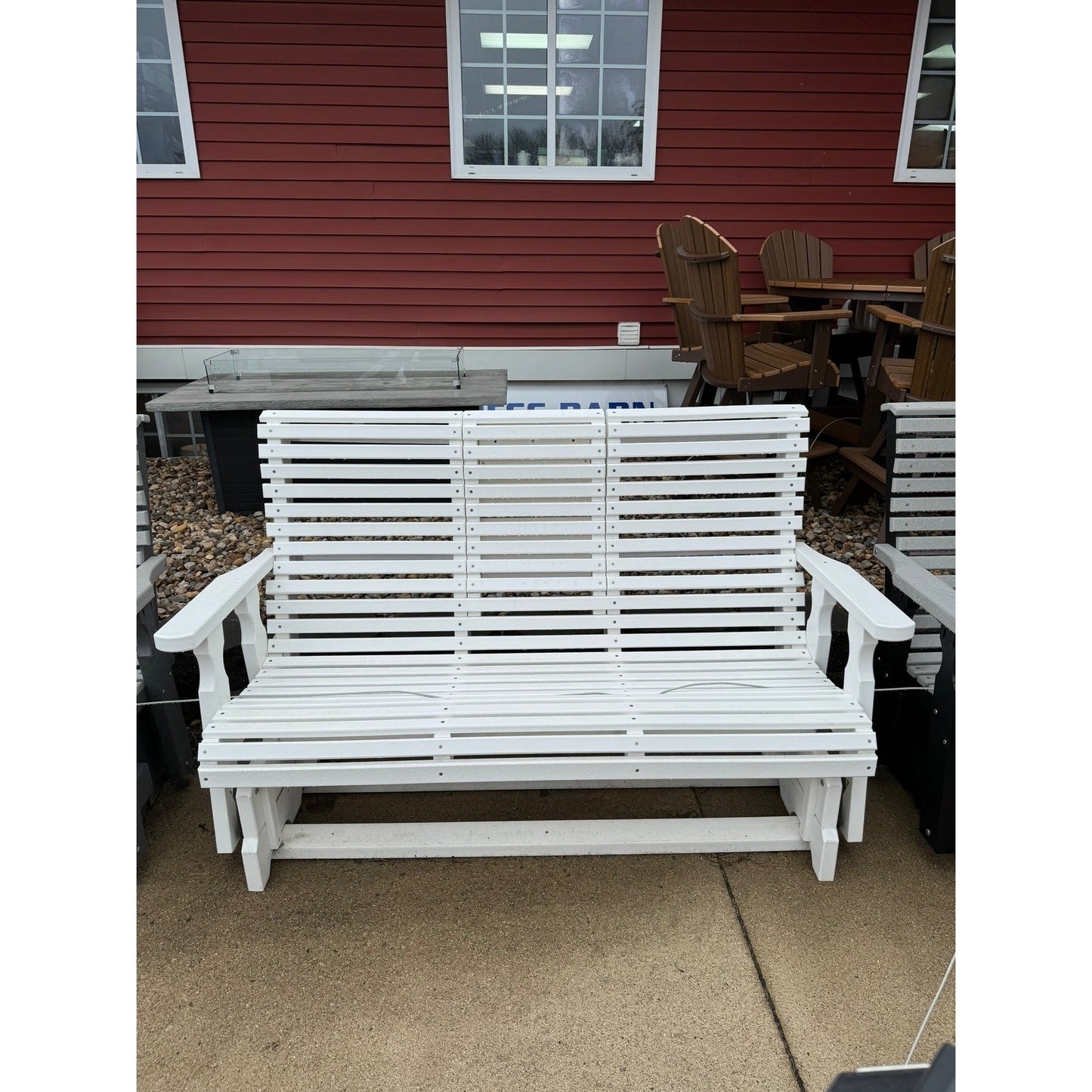 Creekside 5' Rollback Glider with Flip Down Console RB78 in White