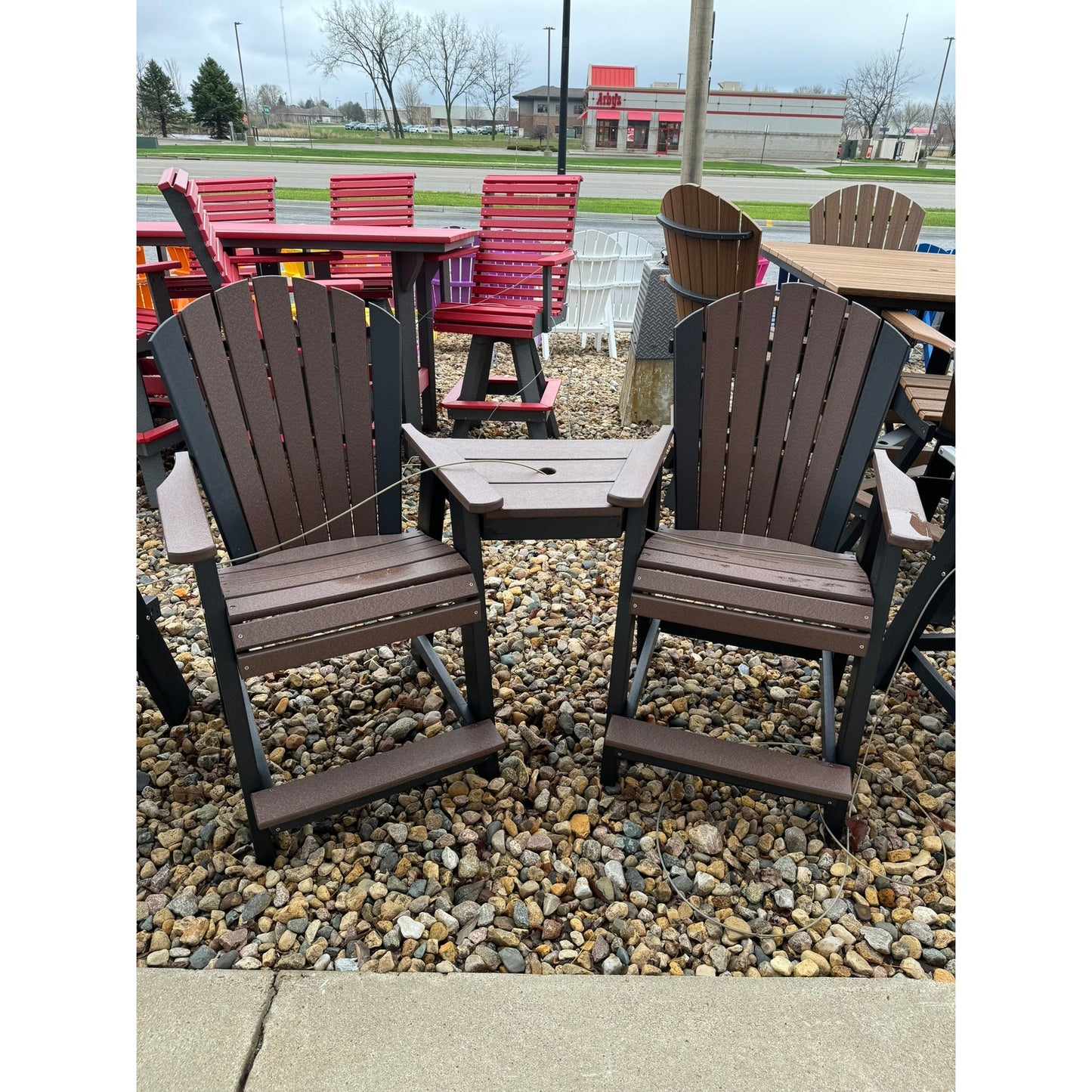 Creekside Counter Height Tete-A-Tete C135 in Black and Brown