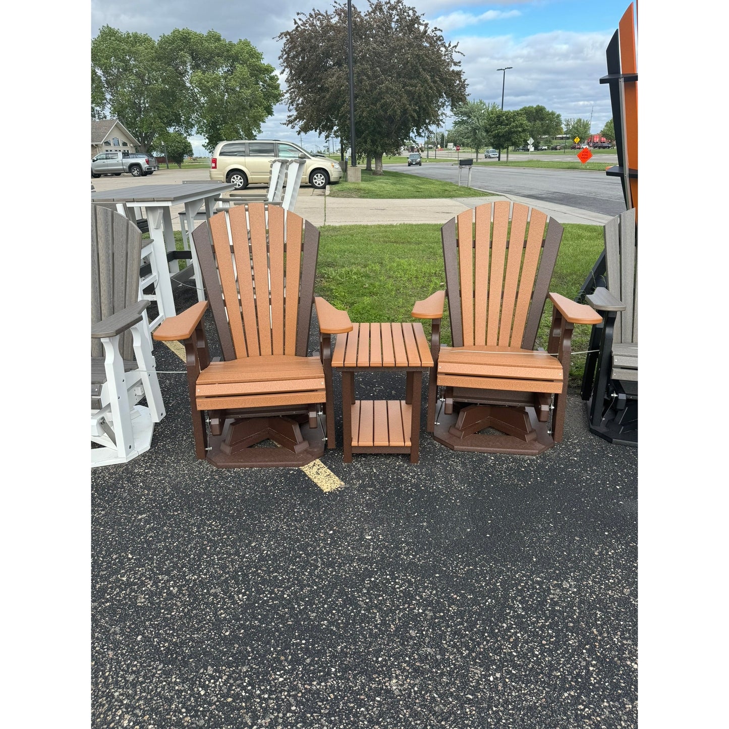 Classic Swivel Glider C100 in Brown and Cedar