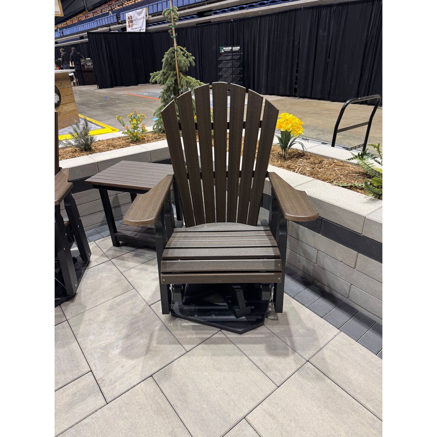 Classic Swivel Glider (C100) in Black and Brazillian Walnut