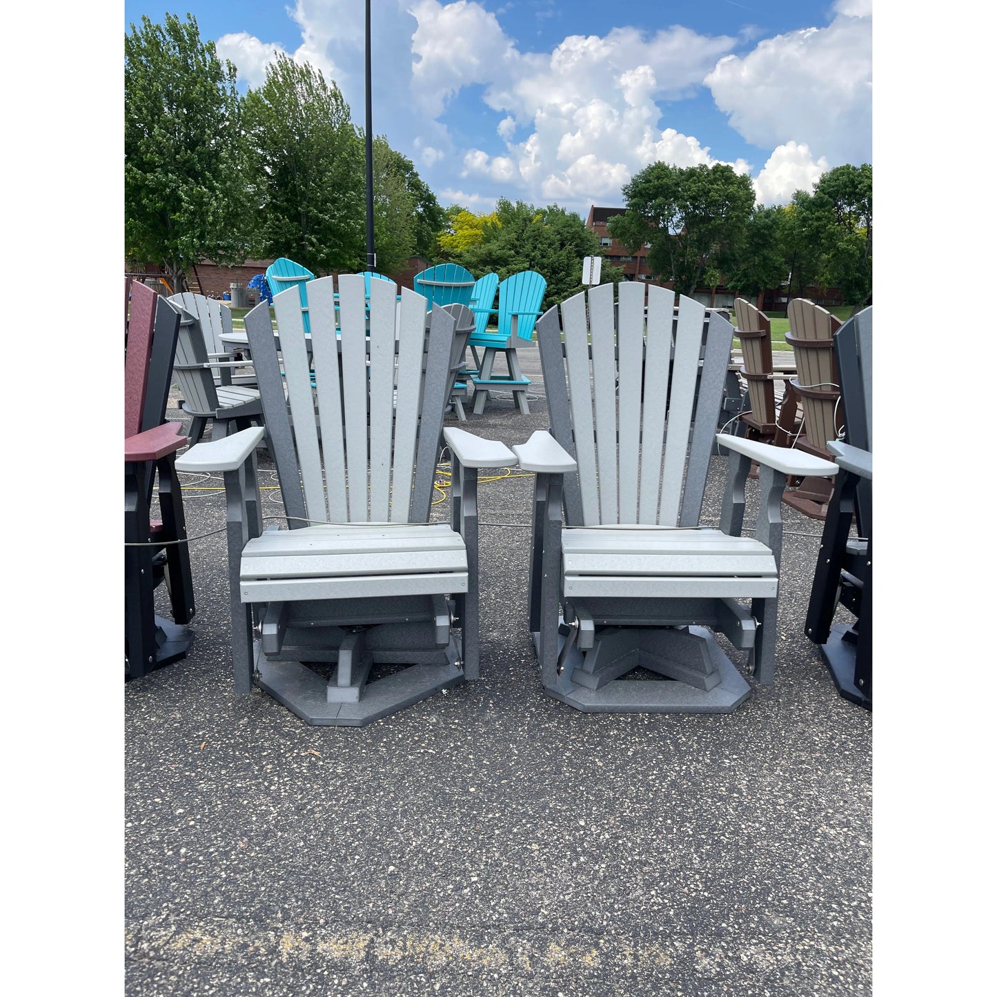 Classic Swivel Glider C100 in Dark Gray & Dove Gray