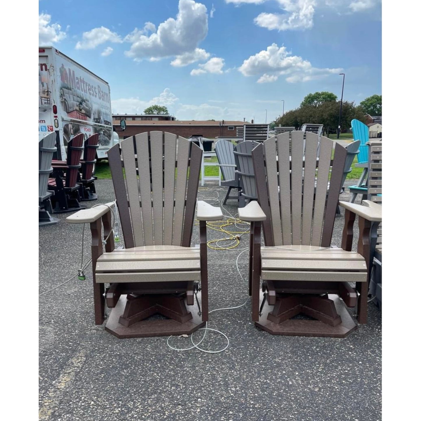 Classic Swivel Glider C100 in Brown and Weatherwood