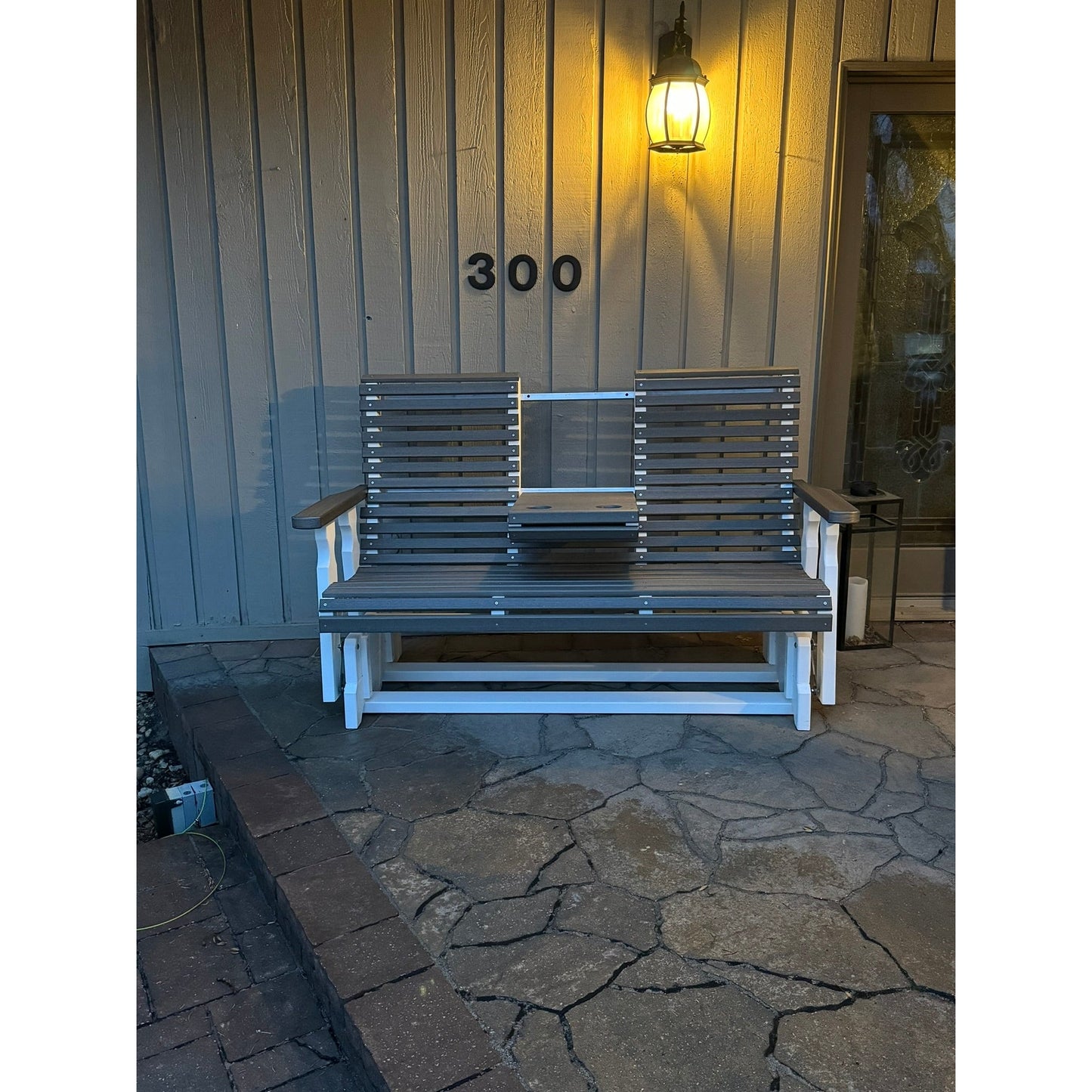 Creekside 5' Rollback Glider with Flip Down Console RB78 in White