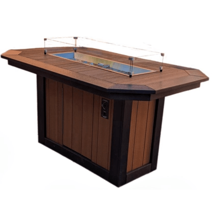 6' Rectangle Fire Pit Table