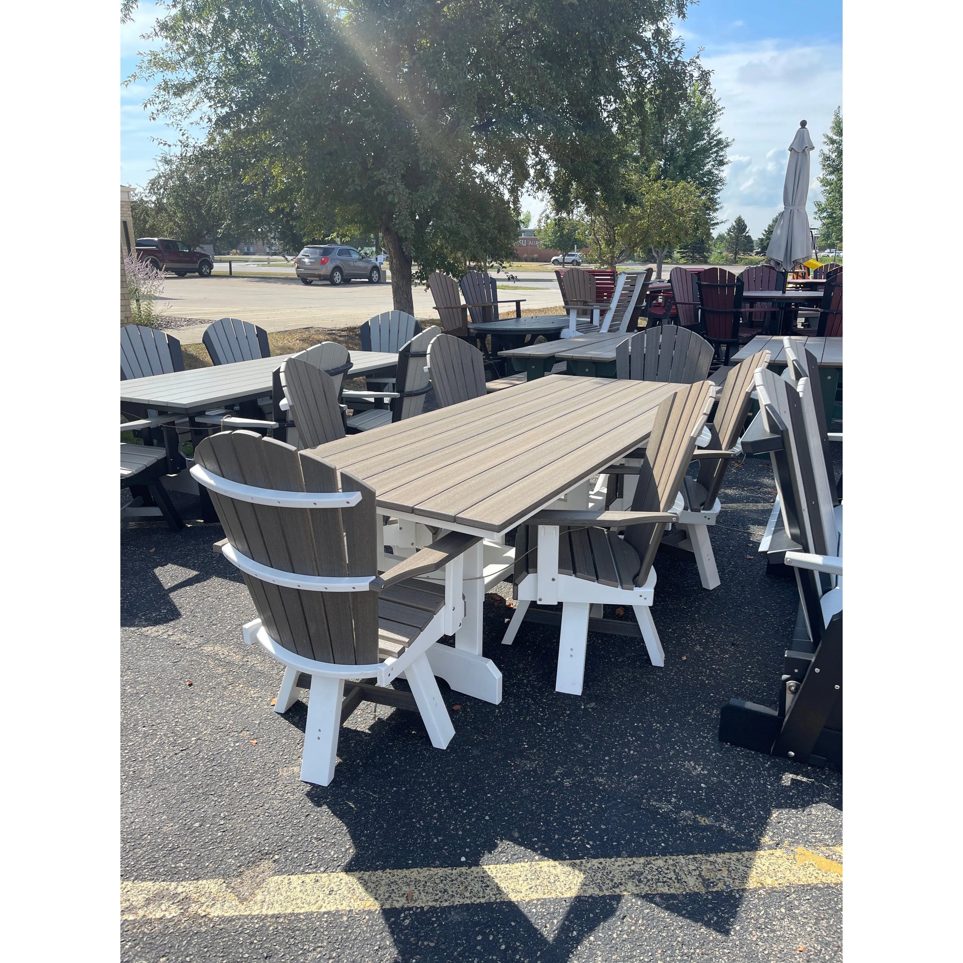8' Rectangular Table 8' Rectangle Table with 6 Swivel Chairs – Patio Barn