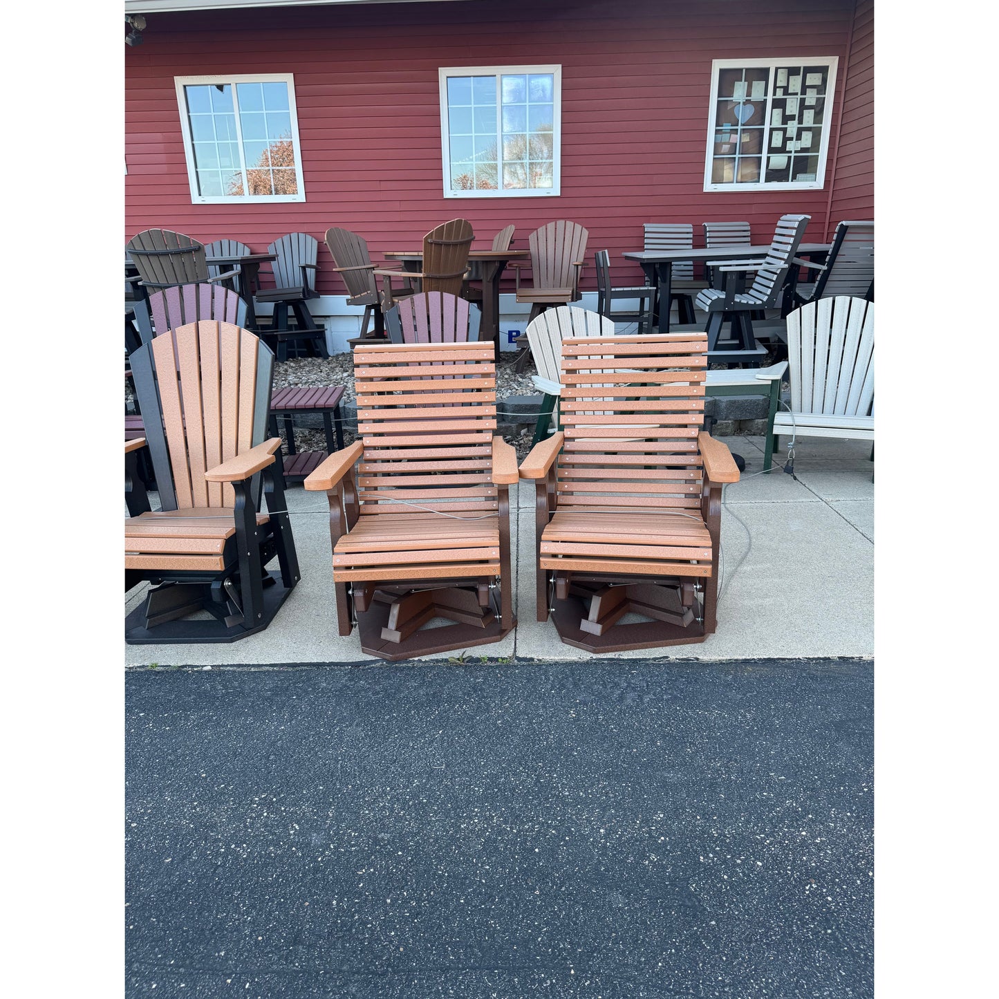 Rollback Swivel Glider (RB89) in Brown and Cedar
