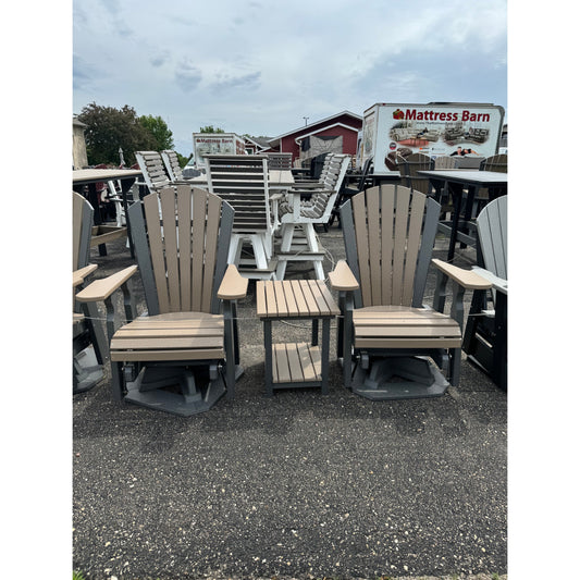 Classic Swivel Glider C100 in Dark Gray and Weatherwood