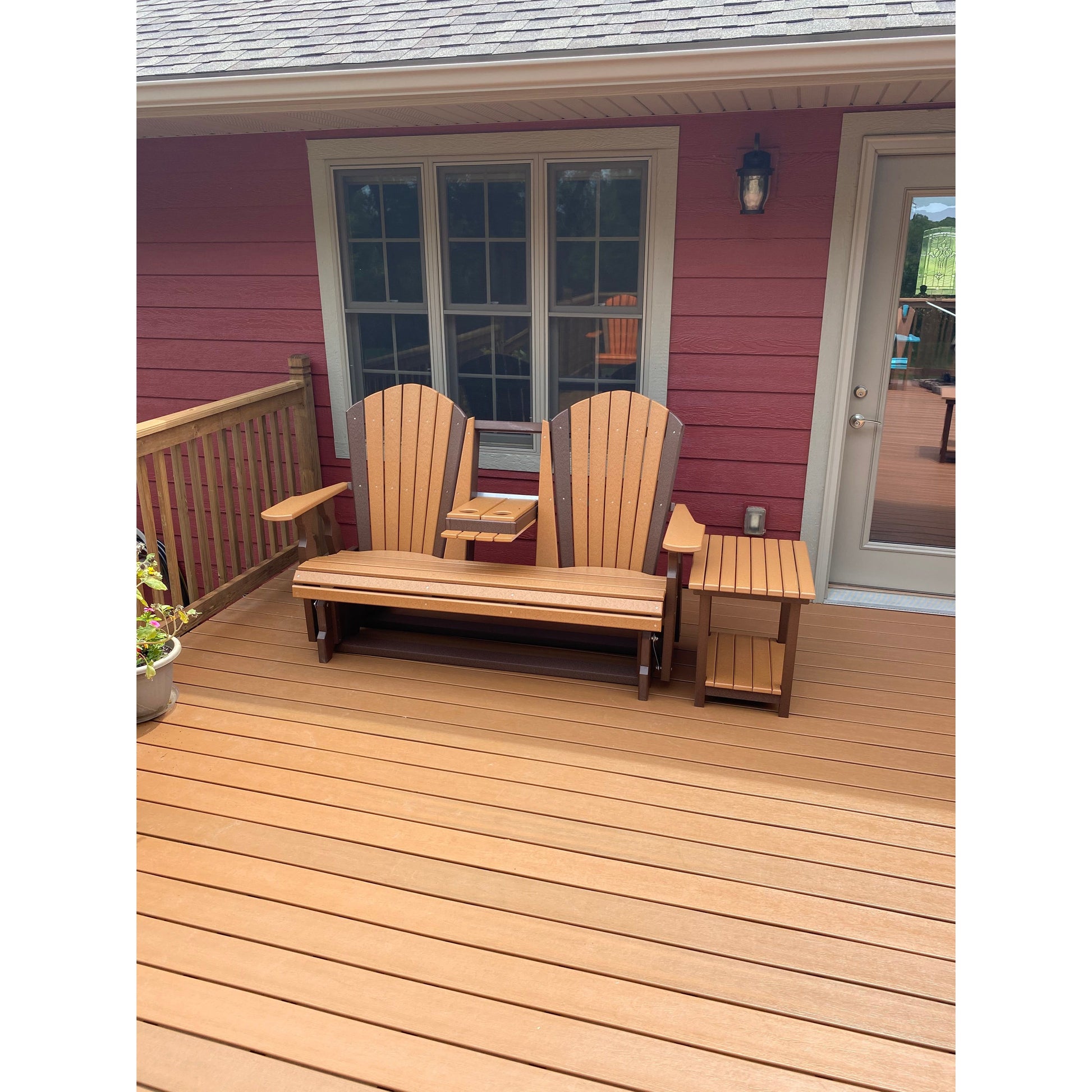 Creekside 5' Glider with Flip Down Console C128