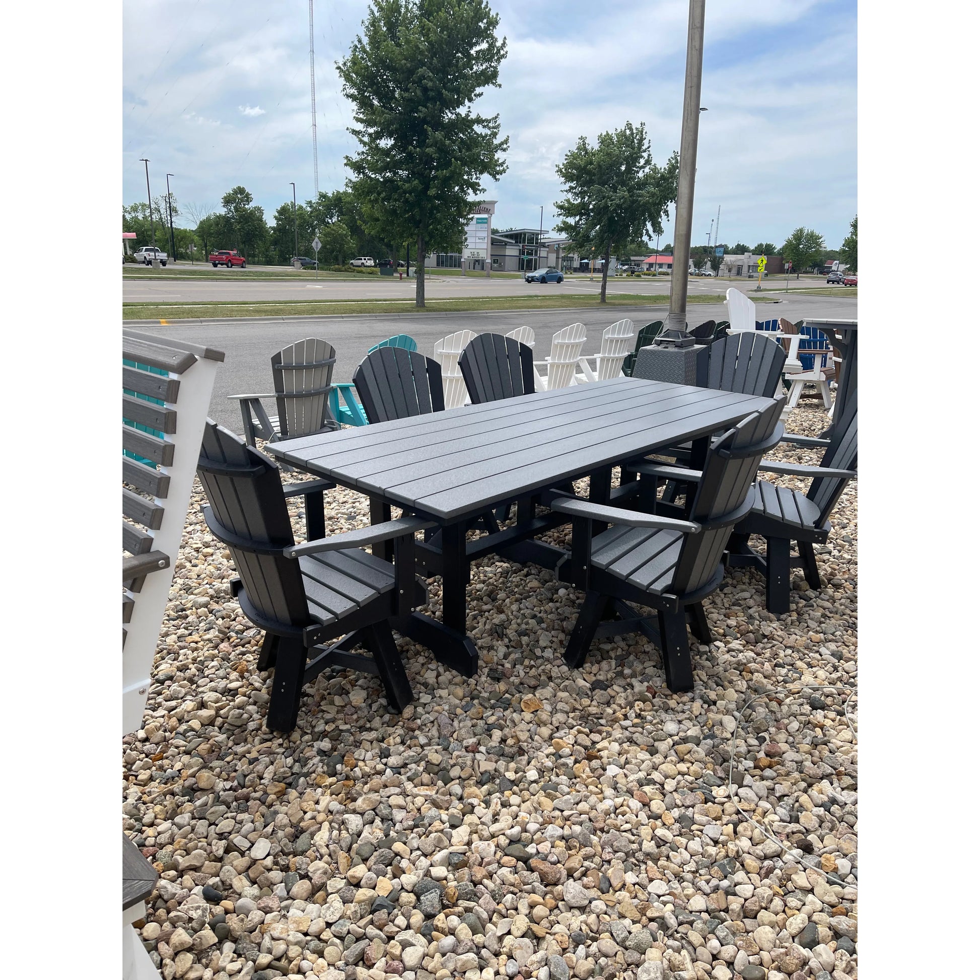 8' Rectangular Table 8' Rectangle Table with 6 Swivel Chairs – Patio Barn