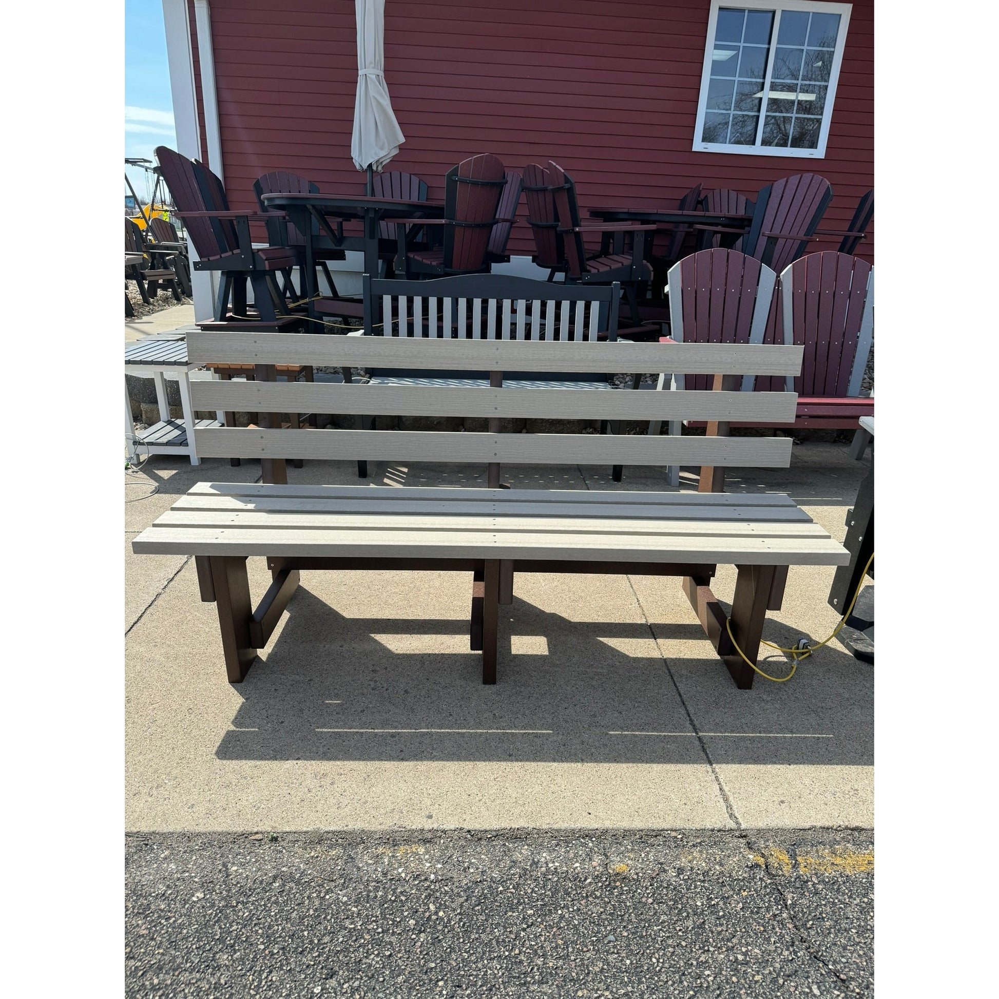 Creekside 6' Commercial Park Bench IN STOCK in Brown and Birch