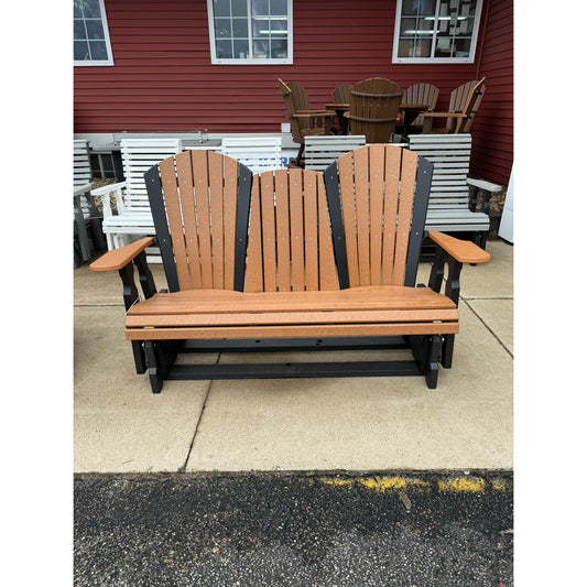 Creekside Classic 5' Glider with Console C128 in Black and Cedar