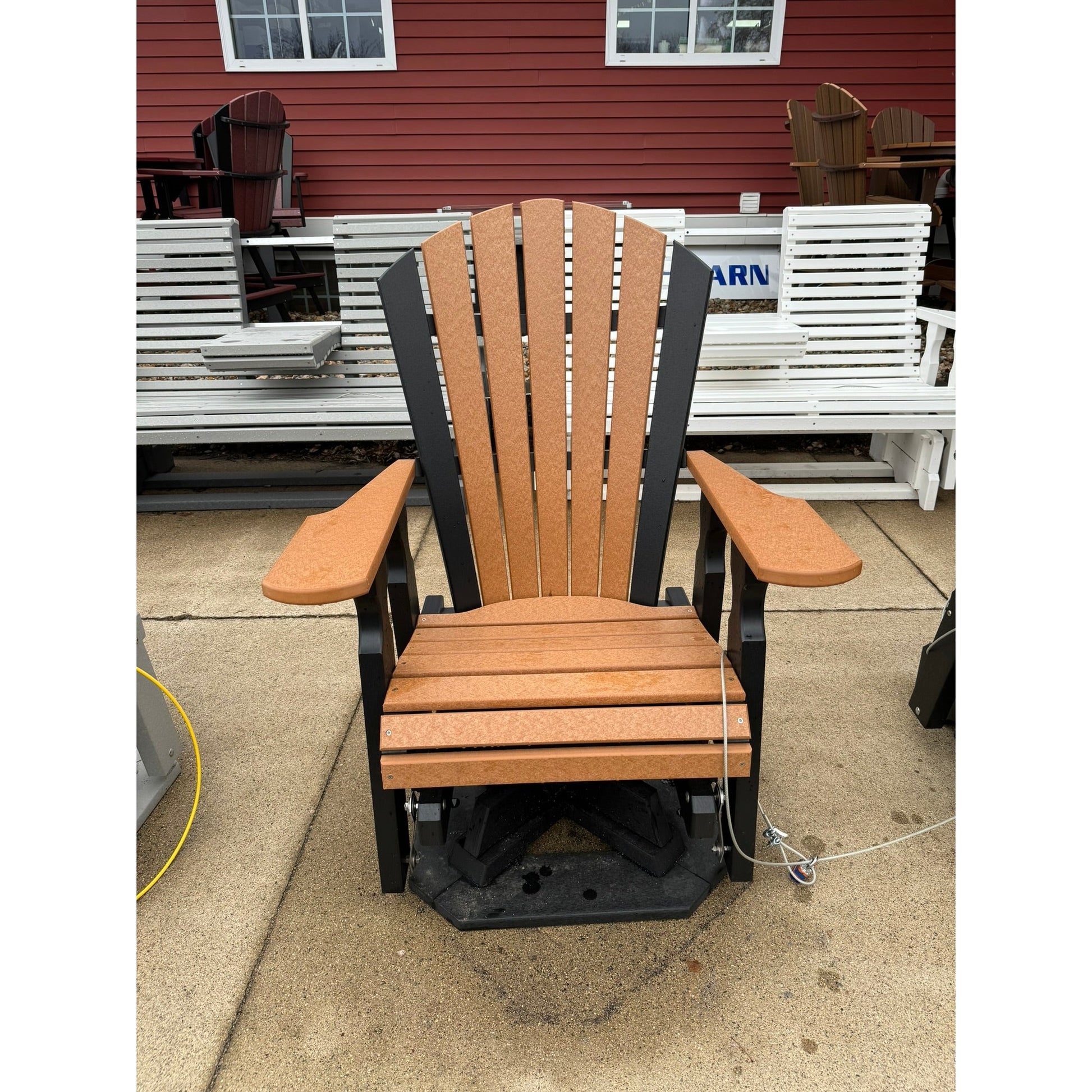 Classic Swivel Glider C100 in Black and Cedar