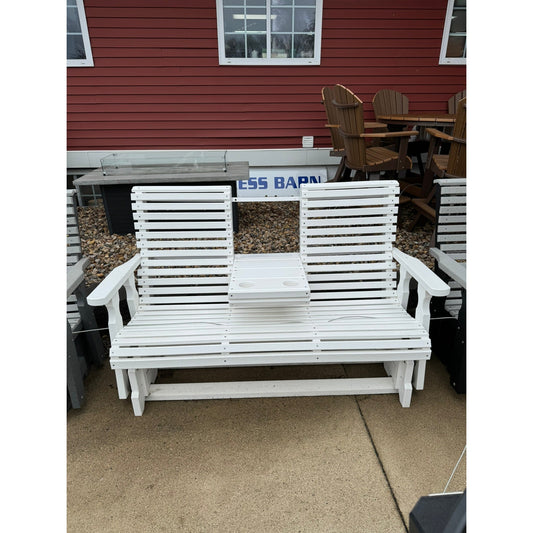 Creekside 5' Rollback Glider with Flip Down Console RB78 in White