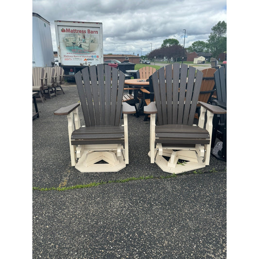 Classic Swivel Glider C100 in Ivory and Brazillian Walnut
