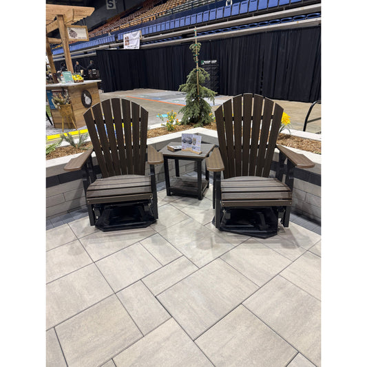 Classic Swivel Glider (C100) in Black and Brazillian Walnut