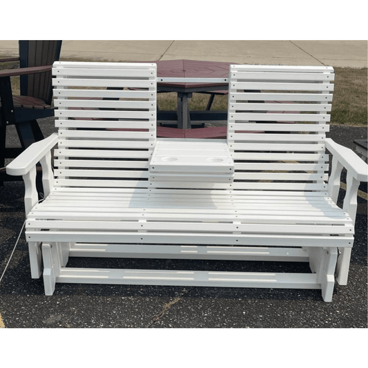 Creekside 5' Rollback Glider with Flip Down Console RB78 in White
