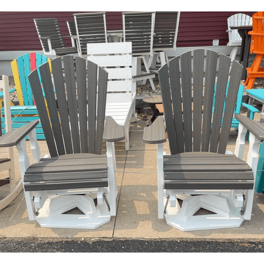 Classic Swivel Glider C100 in White and Coastal Gray