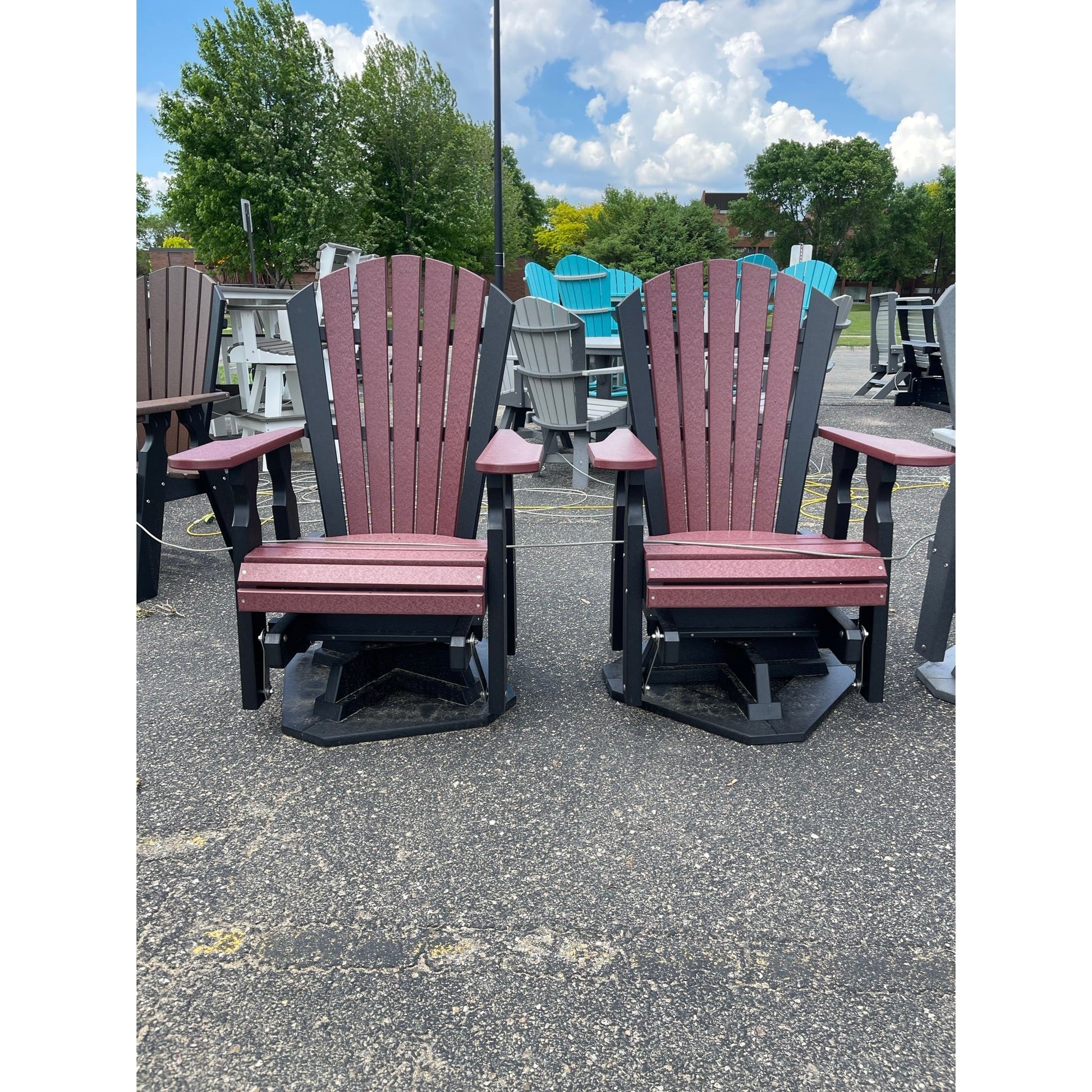 Classic Swivel Glider C100 in Black and Cherry
