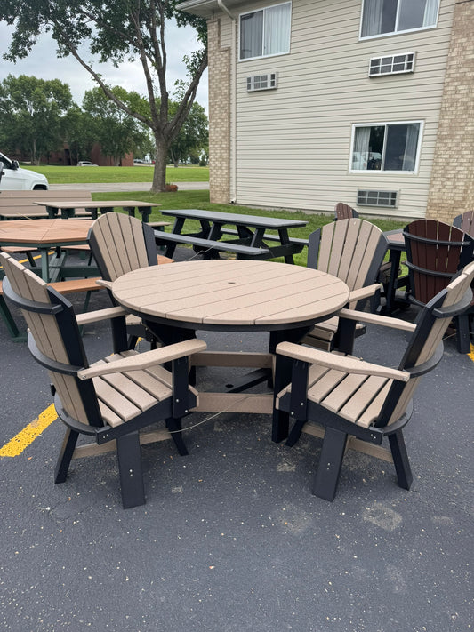 42" Round Dining Table with 4 Swivel Dining Chairs